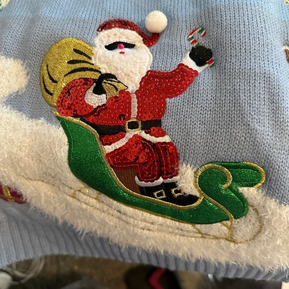 UGLY Christmas Sweater Women 3x Santa Gingerbread House 22 Degrees Brand
